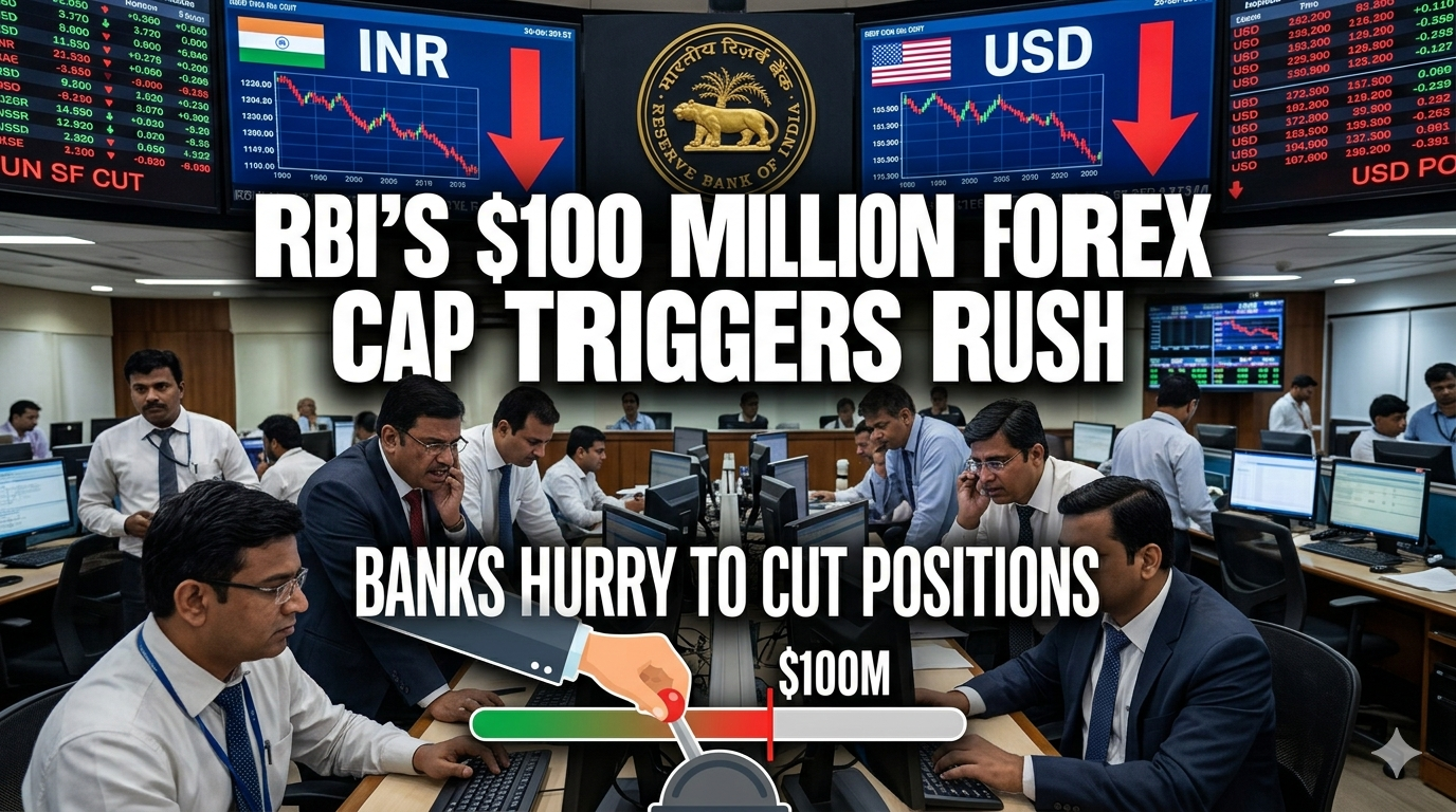 RBI’s $100 Million Forex Cap Triggers Rush Among Banks to Cut Positions